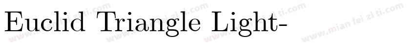 Euclid Triangle Light字体转换
